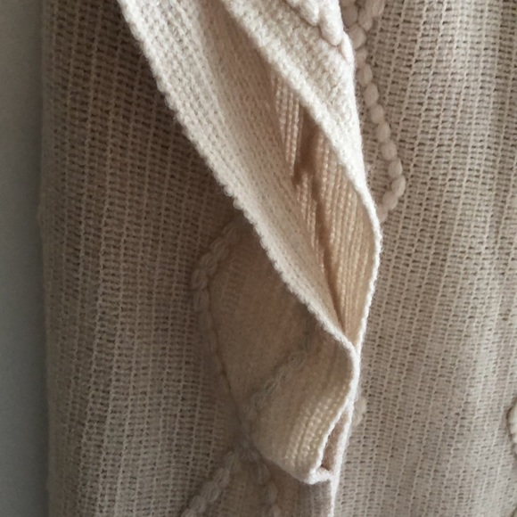 🐢Time and Tru Pullover Fringed Cable Knit turtle neck poncho sweater - Picture 6 of 13